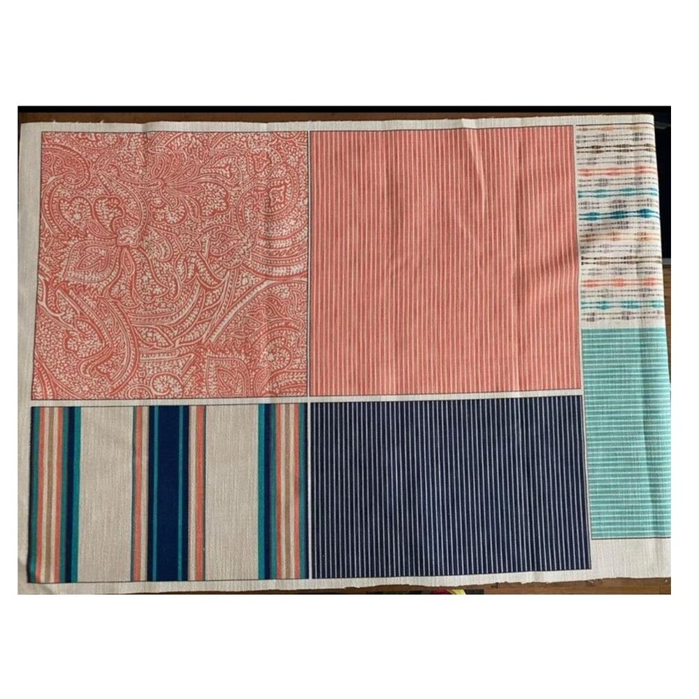 1 Panel Martha Stewart Lily Pond Panel Pillow Layout Seagrass Fabric